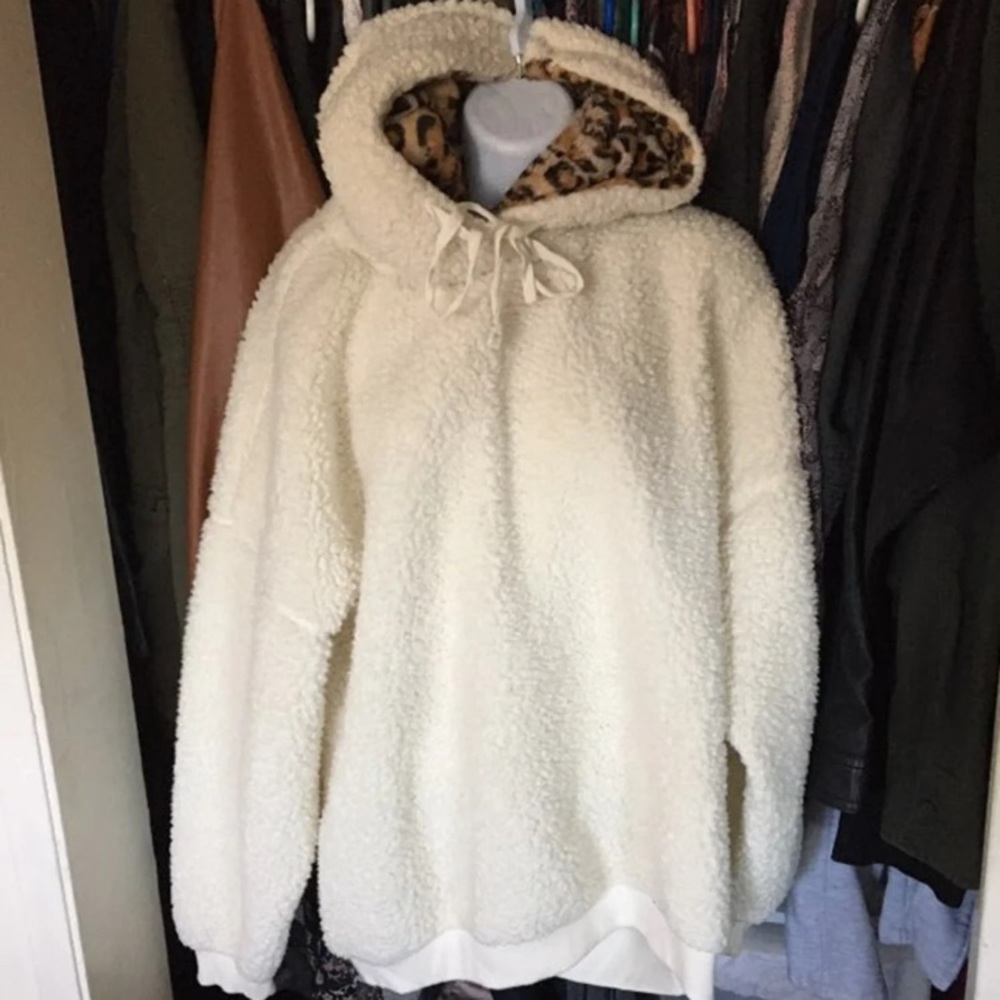sherpa hoodie sweater